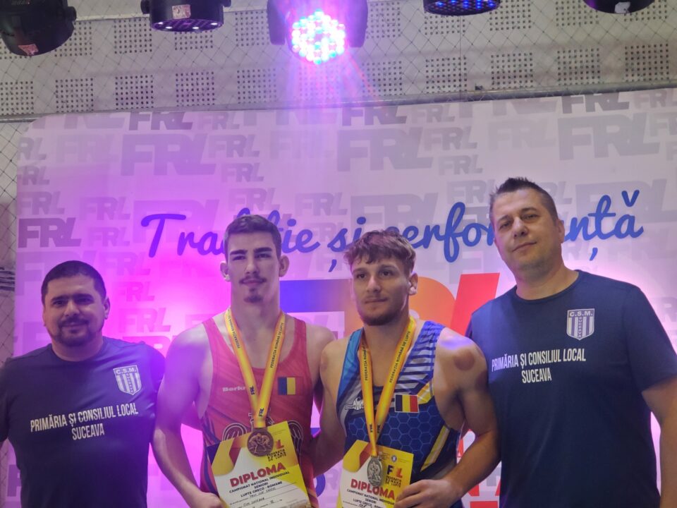 Aur, argint și bronz pentru luptătorii suceveni la Campionatul Național de seniori