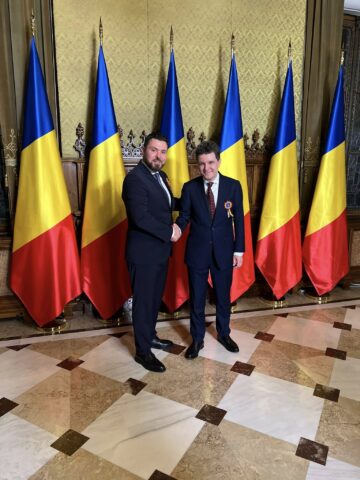 La invitația președintelui Nicușor Dan, primarul din Rădăuți, Bogdan Loghin, a participat la evenimentele organizate la București de Ziua Națională