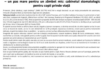 Dinți sănătoși, copii sănătoși – un pas mare pentru un zâmbet mic: cabinetul stomatologic pentru copii prinde viață