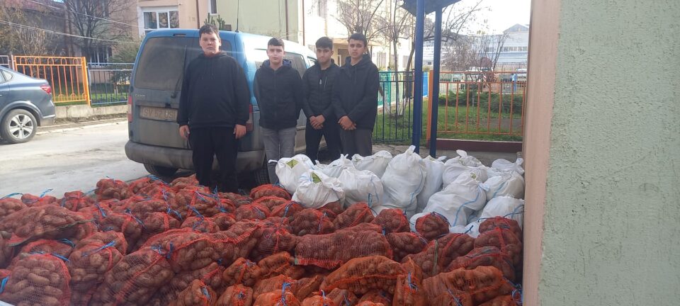 Colectă de fructe și legume a școlii din Zvoriștea pentru elevii Centrului pentru Educație Incluzivă