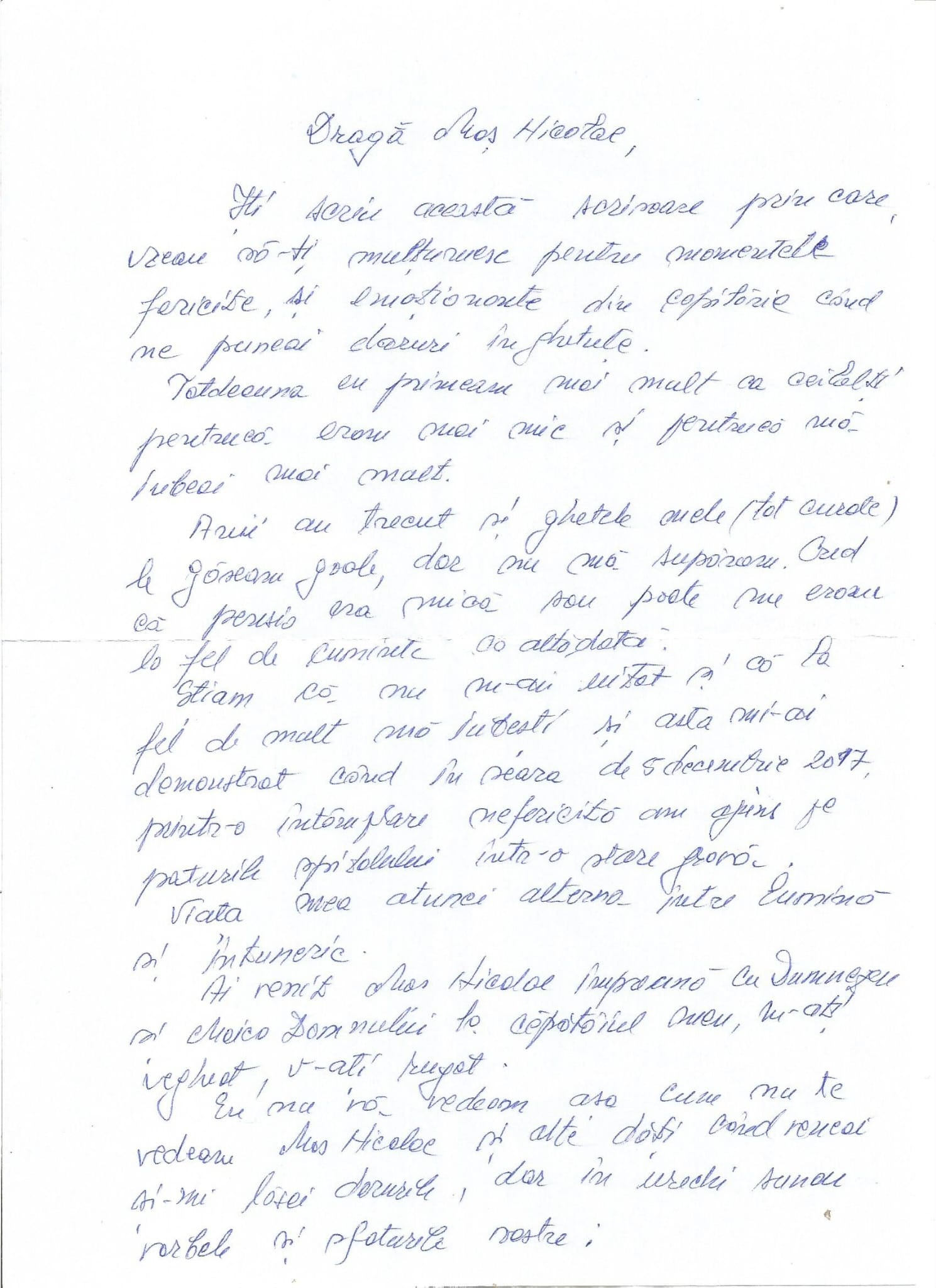 Moș Nicolae, flancat de „mascați”, s-a întâlnit cu fostul polițist Ciprian Sfichi, grav rănit în misiune pe 5 decembrie 2017