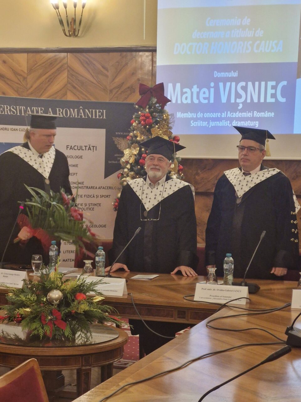 Maestrul Matei Vișniec a devenit Doctor Honoris Causa al Universității „Alexandru Ioan Cuza” și cetățean de onoare al Iașiului