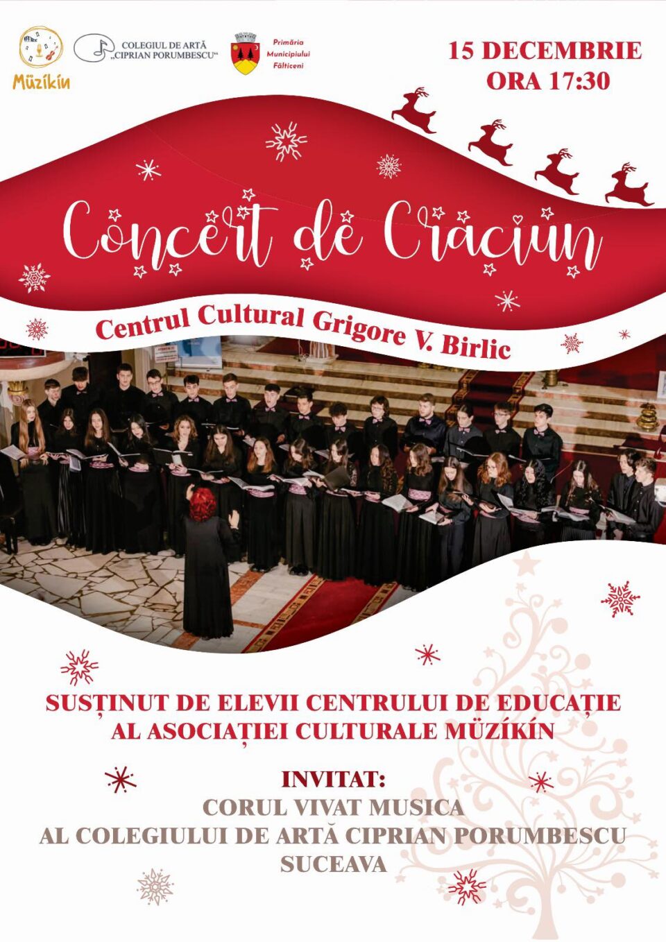 Concert de Crăciun, susținut de elevii Centrului de Educație al Asociației Culturale Müzíkín, la Fălticeni Concert de Crăciun, susținut de elevii Centrului de Educație al Asociației Culturale Müzíkín, la Fălticeni