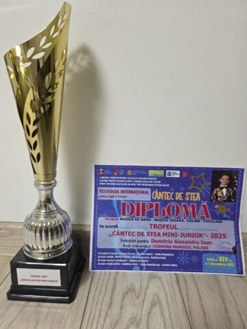 Trofeul „Mini Junior”, câștigat de elevul Alexandru Dumitriu de la Colegiu de Artă Suceava
