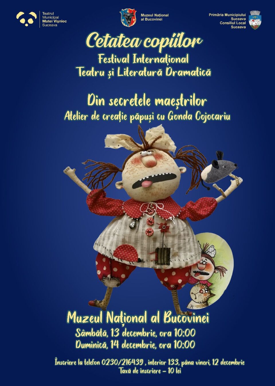 Muzeul Național al Bucovinei a reluat atelierele de creație de marionete „Din secretele maeștrilor” Muzeul Național al Bucovinei a reluat atelierele de creație de marionete „Din secretele maeștrilor”