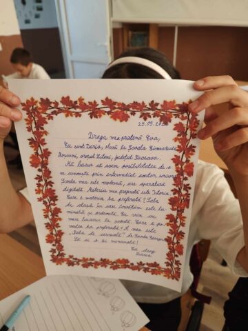 „Rețeaua Prieteniei” – Scrisori care unesc copiii din România, la Liceul Teoretic „Iorgu Vârnav Liteanu” din Liteni