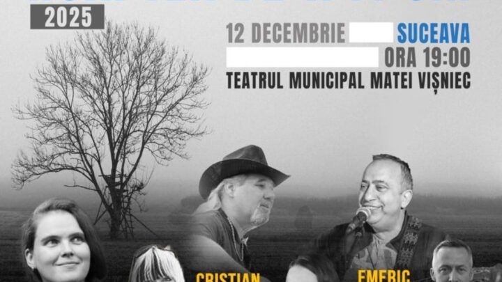 Spectacolul de muzică folk și poezie „Noaptea de-a fi om”, vineri, la Teatrul „Matei Vișniec”