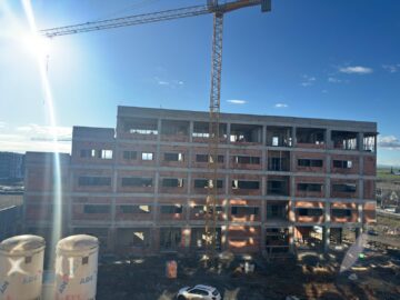 Lucrări în ritm susținut în campusul universitar de la Moara chiar și înaintea sărbătorilor de iarnă