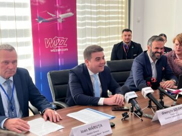 Wizz Air a redeschis baza aeriană de la Suceava. Șoldan: „Încă din primul an de mandat am realizat problema care a ținut departe ani la rând companiile aeriene”