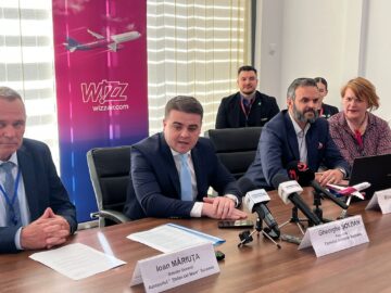 Wizz Air a redeschis baza aeriană de la Suceava. Șoldan: „Încă din primul an de mandat am realizat problema care a ținut departe ani la rând companiile aeriene”