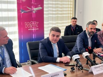 Wizz Air a redeschis baza aeriană de la Suceava. Șoldan: „Încă din primul an de mandat am realizat problema care a ținut departe ani la rând companiile aeriene”