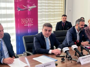 Wizz Air a redeschis baza aeriană de la Suceava. Șoldan: „Încă din primul an de mandat am realizat problema care a ținut departe ani la rând companiile aeriene”