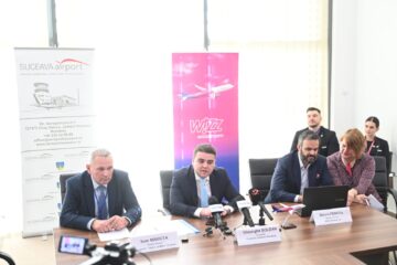 Wizz Air a redeschis baza aeriană de la Suceava. Șoldan: „Încă din primul an de mandat am realizat problema care a ținut departe ani la rând companiile aeriene”