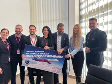 Wizz Air a redeschis baza aeriană de la Suceava. Șoldan: „Încă din primul an de mandat am realizat problema care a ținut departe ani la rând companiile aeriene”