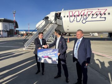 Wizz Air a redeschis baza aeriană de la Suceava. Șoldan: „Încă din primul an de mandat am realizat problema care a ținut departe ani la rând companiile aeriene”