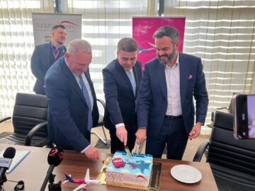 Wizz Air a redeschis baza aeriană de la Suceava. Șoldan: „Încă din primul an de mandat am realizat problema care a ținut departe ani la rând companiile aeriene”