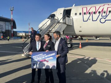 Wizz Air a redeschis baza aeriană de la Suceava. Șoldan: „Încă din primul an de mandat am realizat problema care a ținut departe ani la rând companiile aeriene”