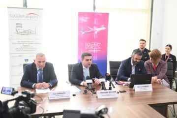 Wizz Air a redeschis baza aeriană de la Suceava. Șoldan: „Încă din primul an de mandat am realizat problema care a ținut departe ani la rând companiile aeriene”