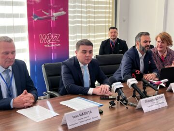Wizz Air a redeschis baza aeriană de la Suceava. Șoldan: „Încă din primul an de mandat am realizat problema care a ținut departe ani la rând companiile aeriene”