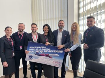 Wizz Air a redeschis baza aeriană de la Suceava. Șoldan: „Încă din primul an de mandat am realizat problema care a ținut departe ani la rând companiile aeriene”