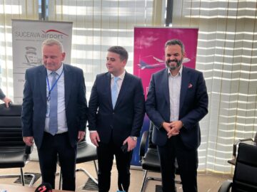 Wizz Air a redeschis baza aeriană de la Suceava. Șoldan: „Încă din primul an de mandat am realizat problema care a ținut departe ani la rând companiile aeriene”