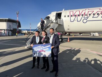 Wizz Air a redeschis baza aeriană de la Suceava. Șoldan: „Încă din primul an de mandat am realizat problema care a ținut departe ani la rând companiile aeriene”