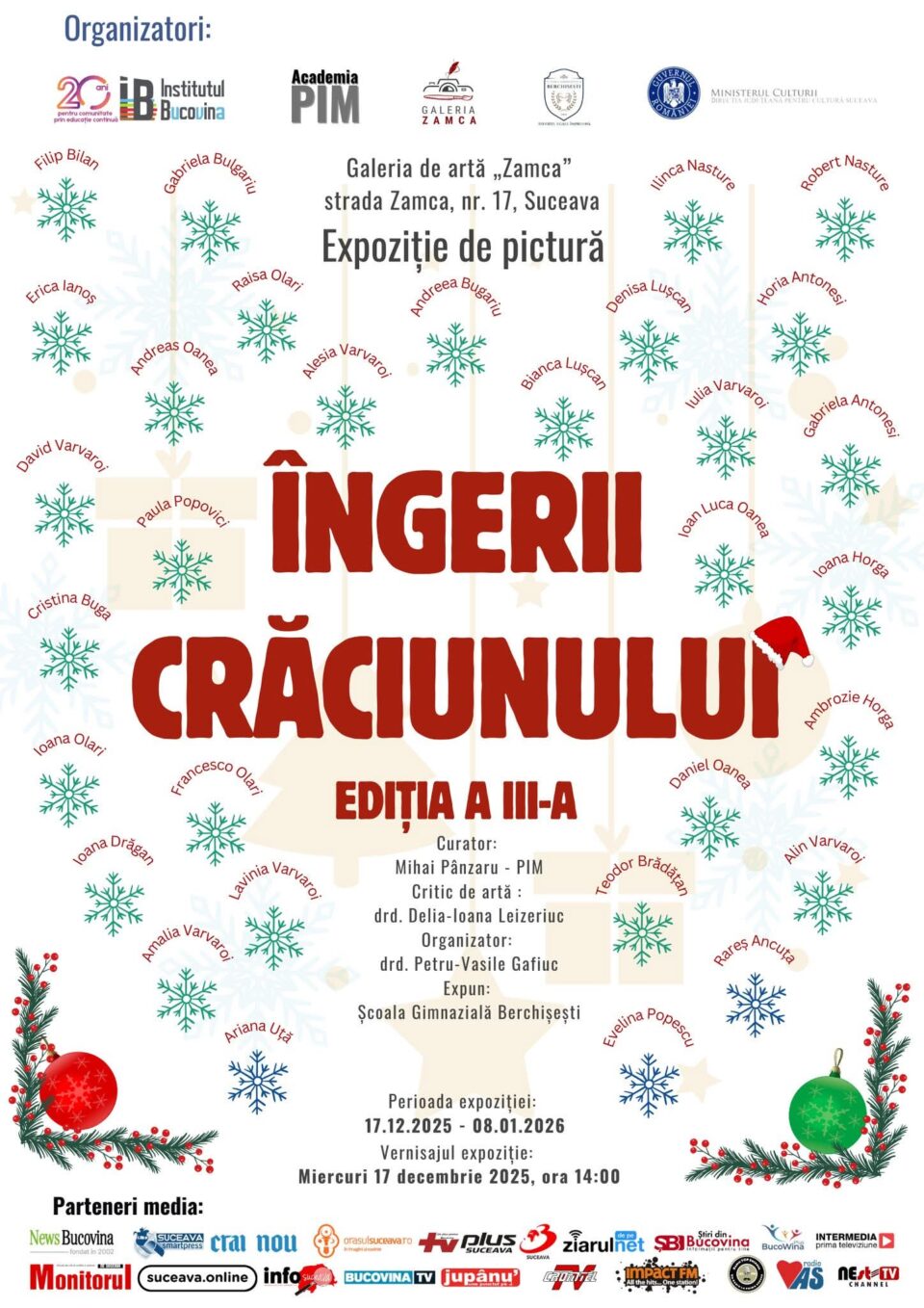 Expoziția de pictură „Îngerii Crăciunului”, la Galeria de artă Zamca Expoziția de pictură „Îngerii Crăciunului”, la Galeria de artă Zamca