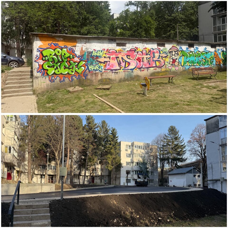 Regenerare urbană în zona Venus, unde au fost amenajate 31 de locuri de parcare în locul a 6 garaje și a unui chioșc