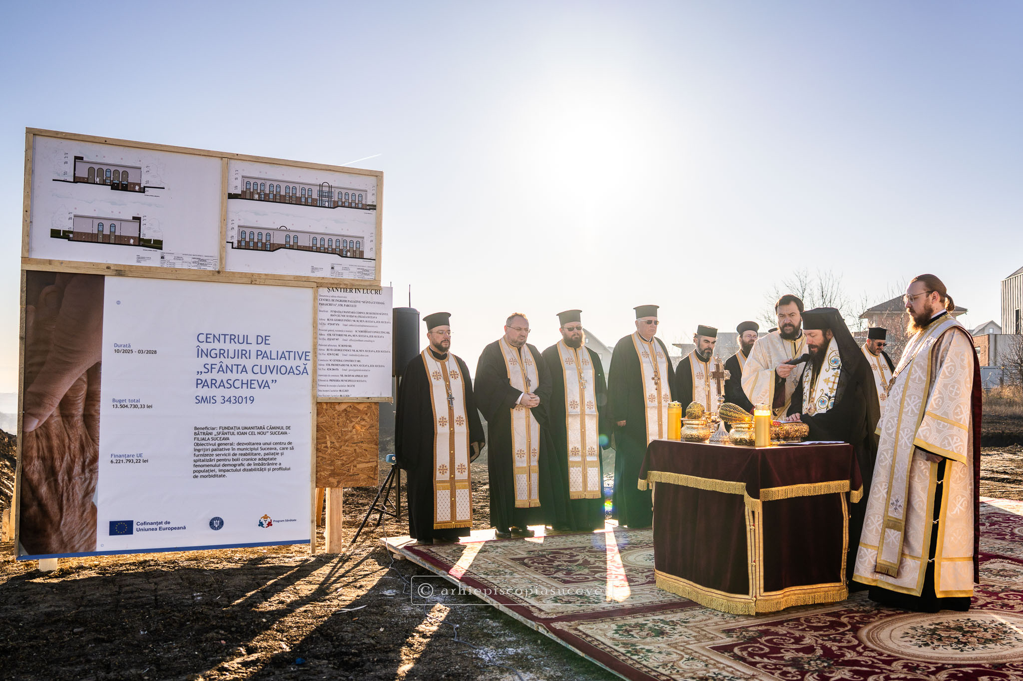 Punerea pietrei de temelie a Centrului de Îngrijiri Paliative „Sfânta Cuvioasă Parascheva” a Fundației Umanitare Căminul de bătrâni „Sfântul Ioan cel Nou” – Suceava