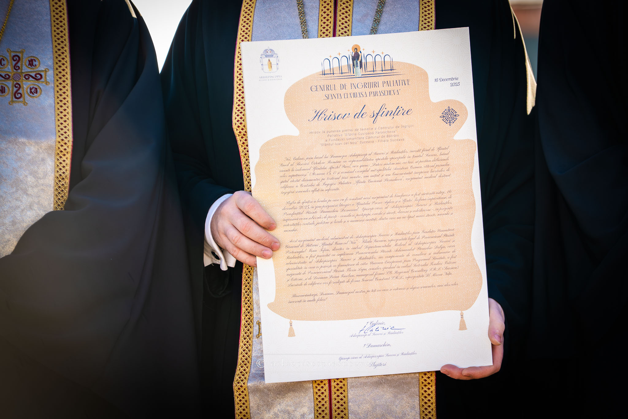 Punerea pietrei de temelie a Centrului de Îngrijiri Paliative „Sfânta Cuvioasă Parascheva” a Fundației Umanitare Căminul de bătrâni „Sfântul Ioan cel Nou” – Suceava