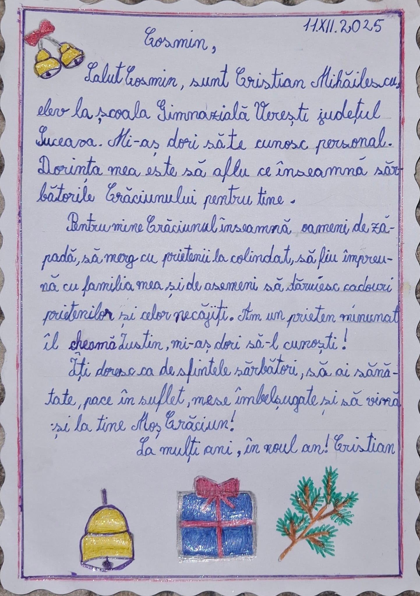 „Călătoria scrisorilor de Crăciun” – când cuvintele devin punți între suflete