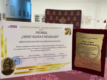 Premiul “Ernst Rudolf Neubauer” pentru cei mai merituoși absolvenți ai Colegiului “E. Hurmuzachi”