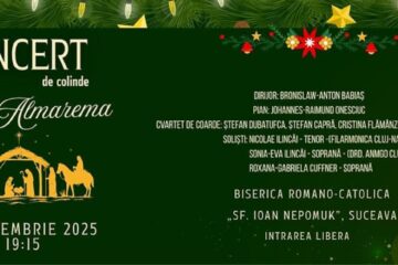 Corul „Almarema” susține azi un concert de colinde, la Biserica Romano-Catolică „Sf. Ioan Nepomuk” Suceava