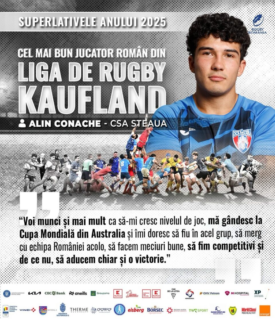 Suceveanul Alin Conache, declarat cel mai bun jucător de rugby din România, este cu gândul la Cupa Mondială din Australia