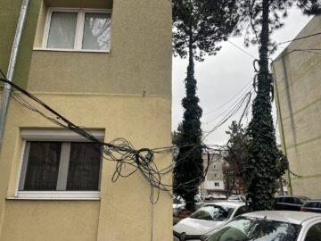 Municipiul Suceava a fost curățat de 10 tone de cabluri de pe stâlpi