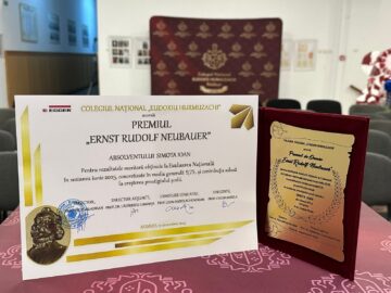 Premiul “Ernst Rudolf Neubauer” pentru cei mai merituoși absolvenți ai Colegiului “E. Hurmuzachi”