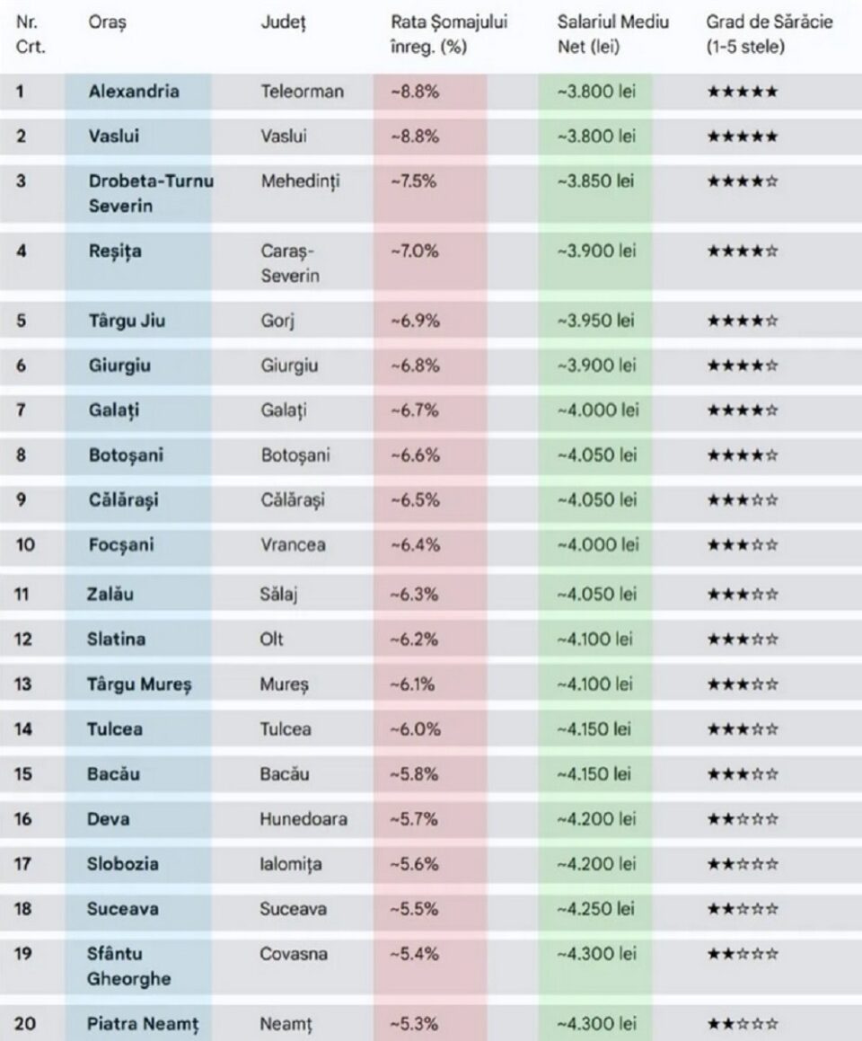 Suceava, printre cele mai sărace orașe din România