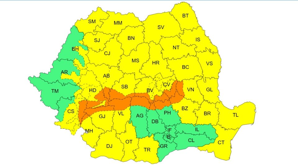 În contextul codurilor galbene de vreme rea, prefectul a dispus activarea a cinci puncte de control rutier pentru verificarea echipării de iarnă a vehiculelor