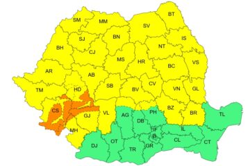 Cod galben de ninsori și lapoviță valabil în județul Suceava până marți dimineață