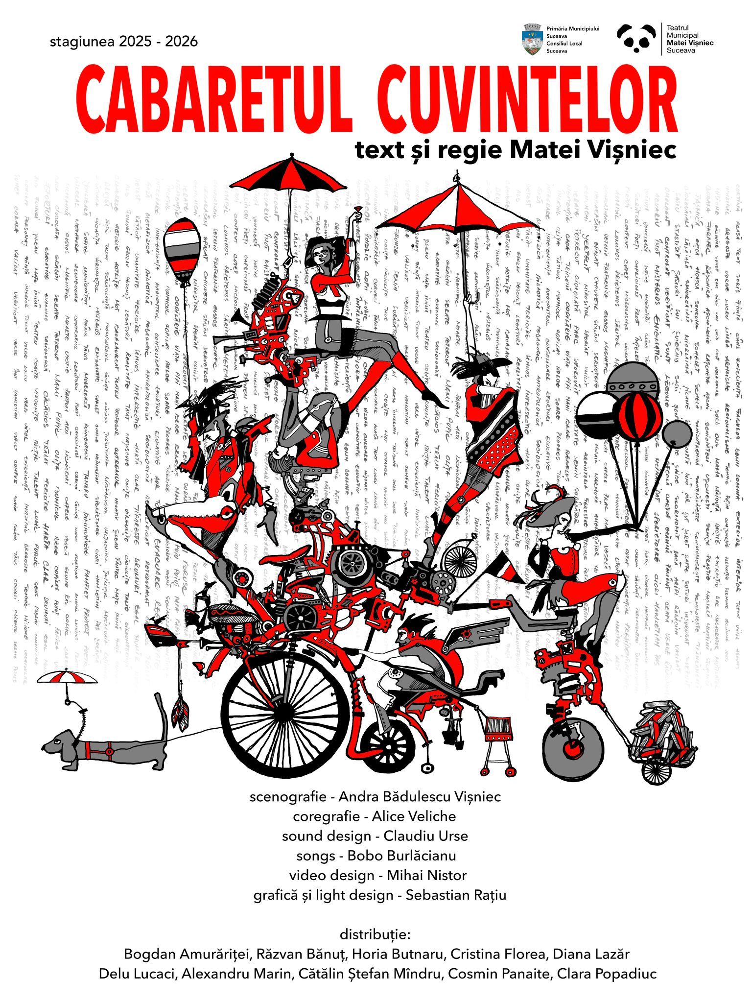„Cabaretul cuvintelor”, prima reprezentație din 2026, la Teatrul Municipal „Matei Vișniec”