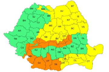 Codul galben de ninsoare, prelungit până diseară