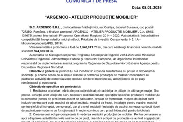 ARGENCO – ATELIER PRODUCŢIE MOBILIER