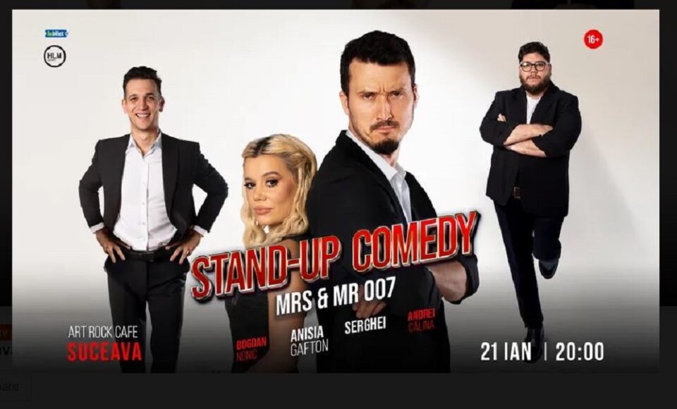 Stand-up cu Anisia Gafton și Serghei, pe 21 ianuarie, la Art Rock Cafe
