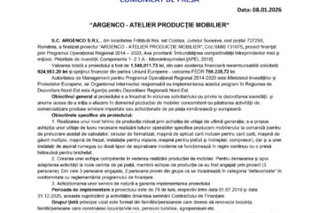 ARGENCO – ATELIER PRODUCŢIE MOBILIER