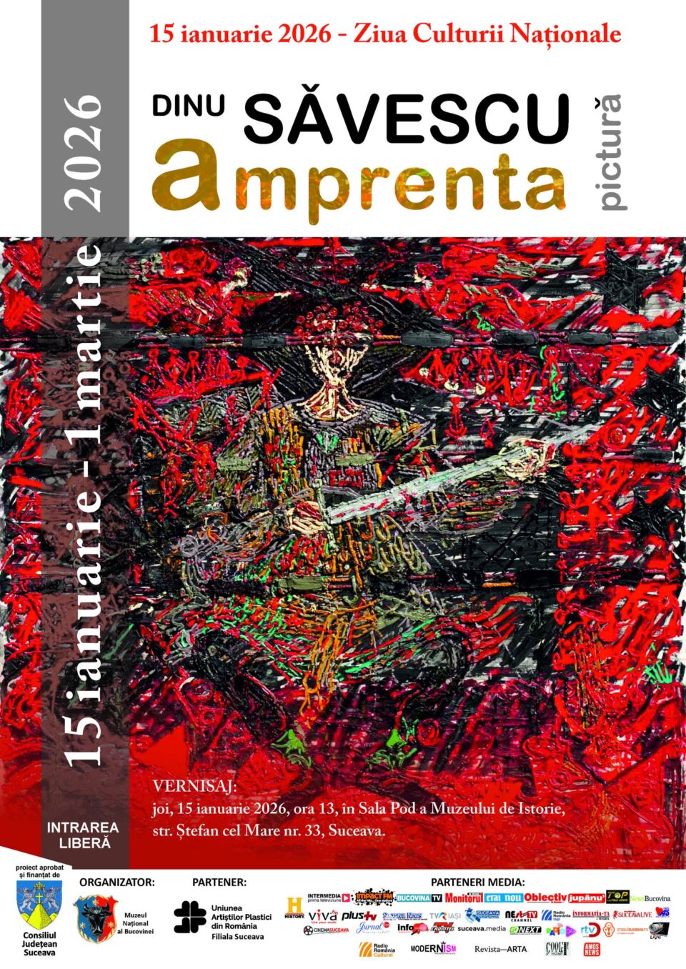 Expoziția de pictură „Amprenta”, semnată de artistul Dinu Săvescu, la Muzeul de Istorie, Sala Pod Expoziția de pictură „Amprenta”, semnată de artistul Dinu Săvescu, la Muzeul de Istorie, Sala Pod