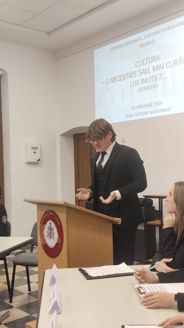 Omagiu adus culturii naționale la Colegiul Național „Eudoxiu Hurmuzachi”