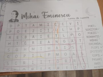 Eminescu în sufletul copiilor – activități culturale-omagiale la Liceul Teoretic „Iorgu Vârnav Liteanu”