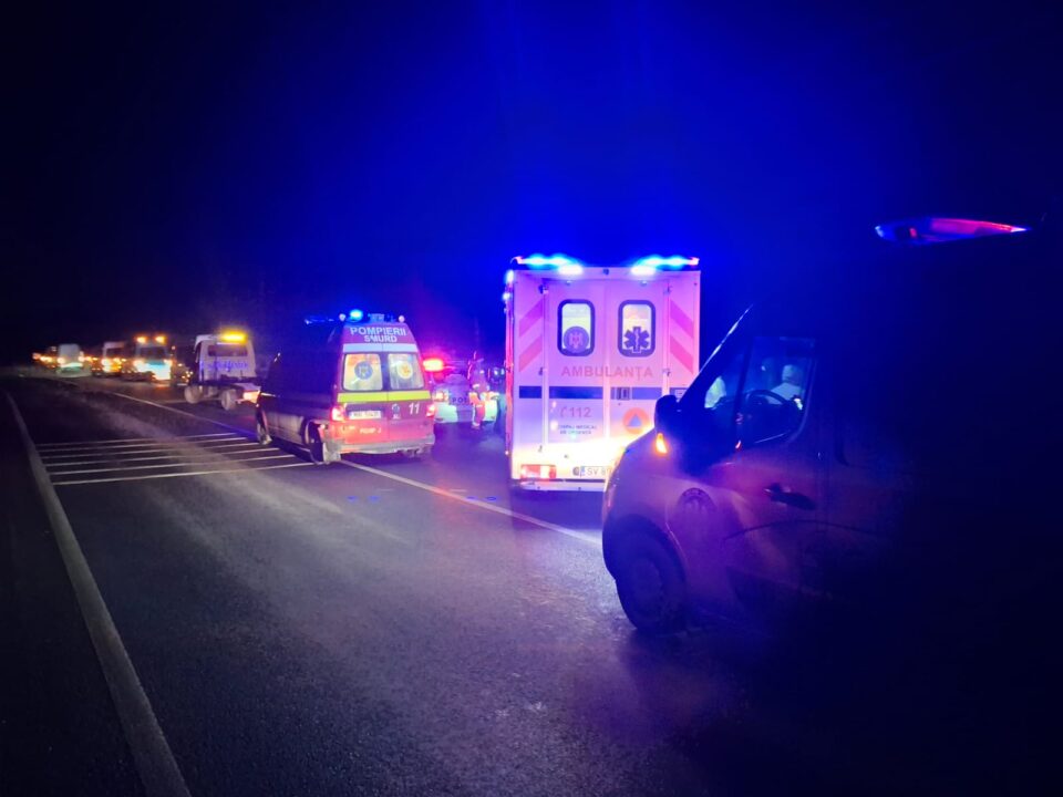 Microbuz cu 11 moldoveni, în drum spre Germania, răsturnat la Ilișești