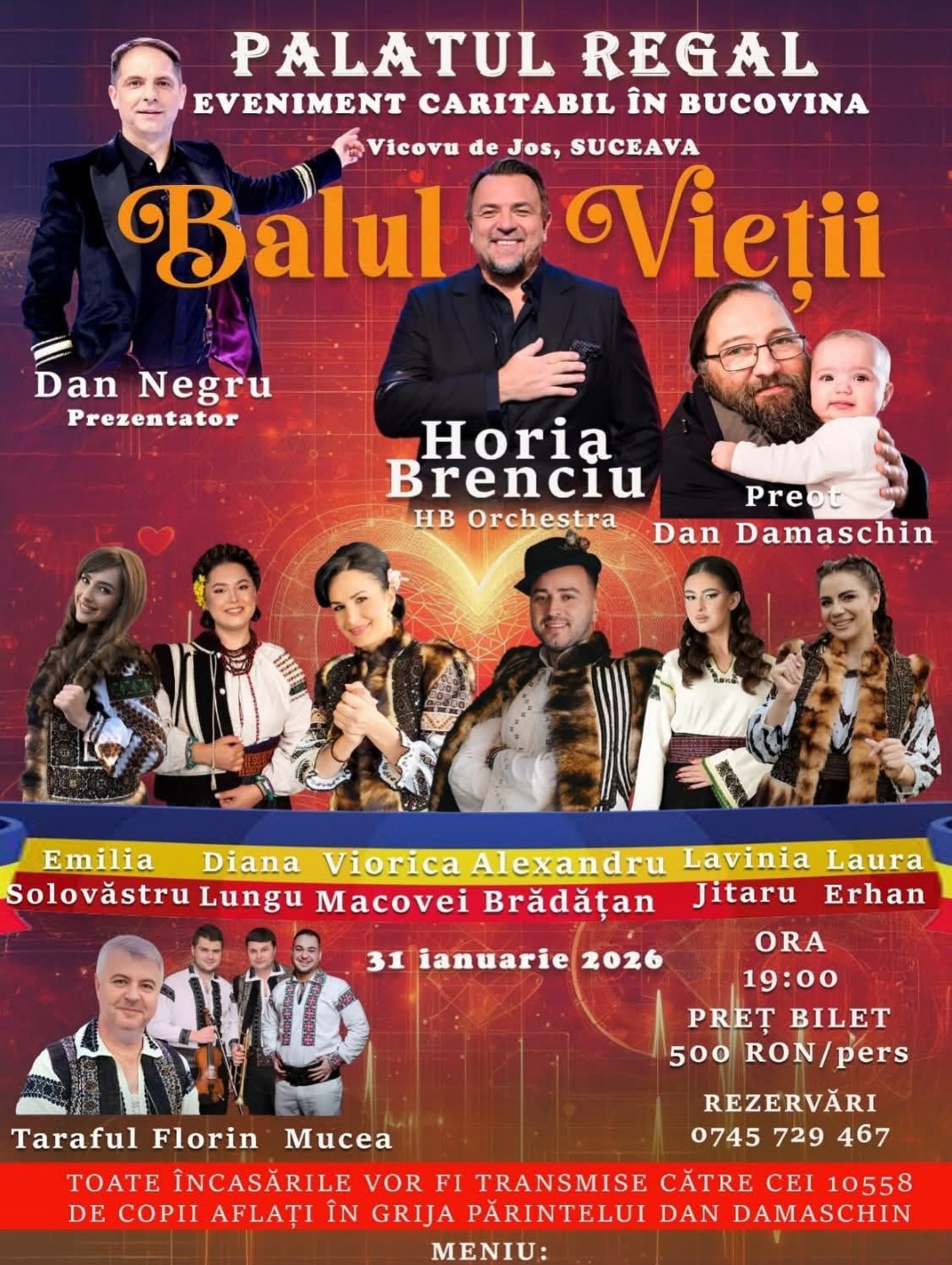 Balul Vieții, eveniment caritabil pentru peste 10.000 de copii, la Palatul Regal din Vicovu de Jos