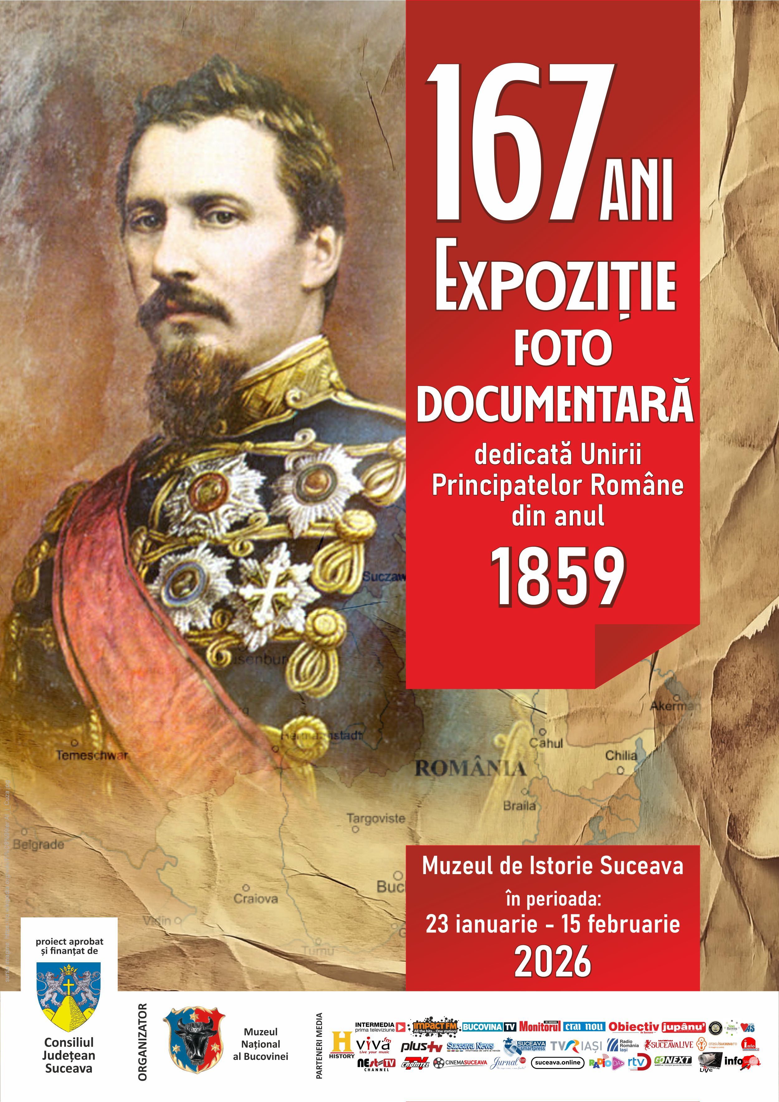 Expoziție foto-documentară dedicată Unirii Principatelor Române (1859), în Foaierul Muzeului de Istorie